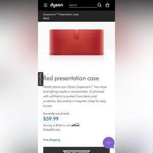 Dyson hair dryer travel case